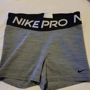 Nike Pro Women's Athletic Shorts in Gray and Black